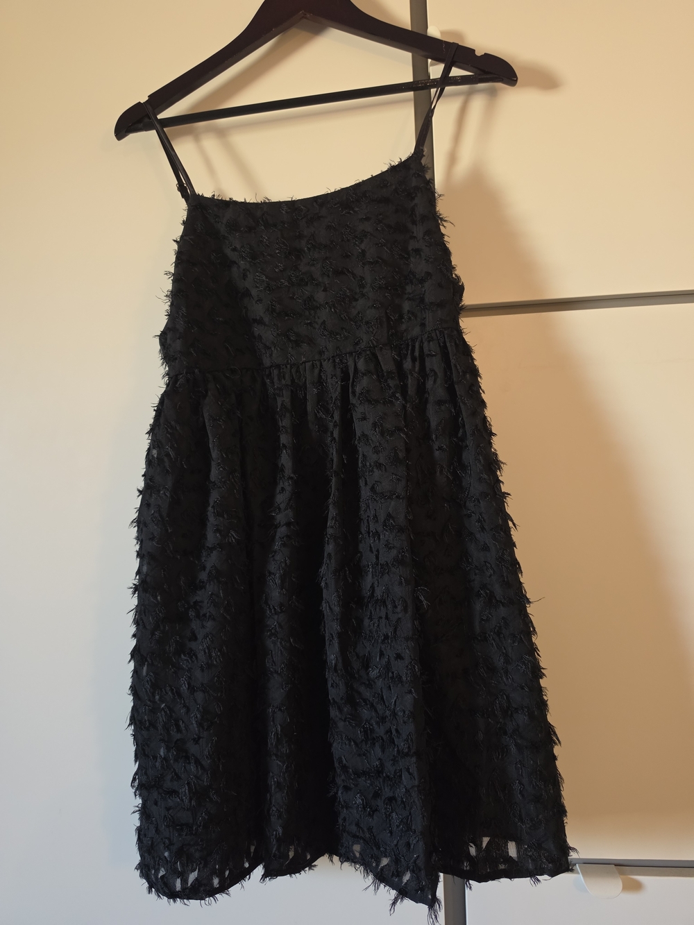 Wild Fable Adjustable Strap Textured Dress , with pockets Slate Black